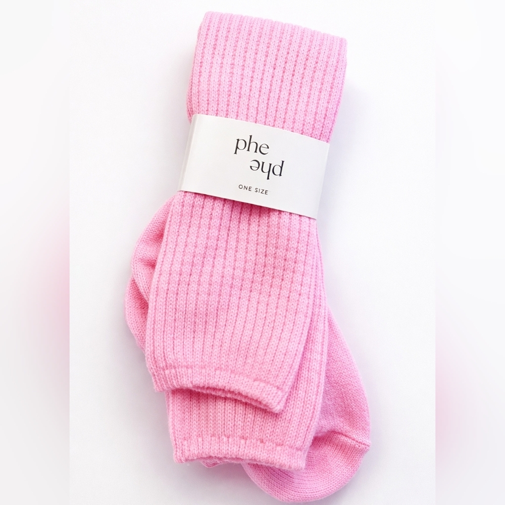 Phe Phe Pink Scrunch Socks One Size Sold Out Cozy Ribbed